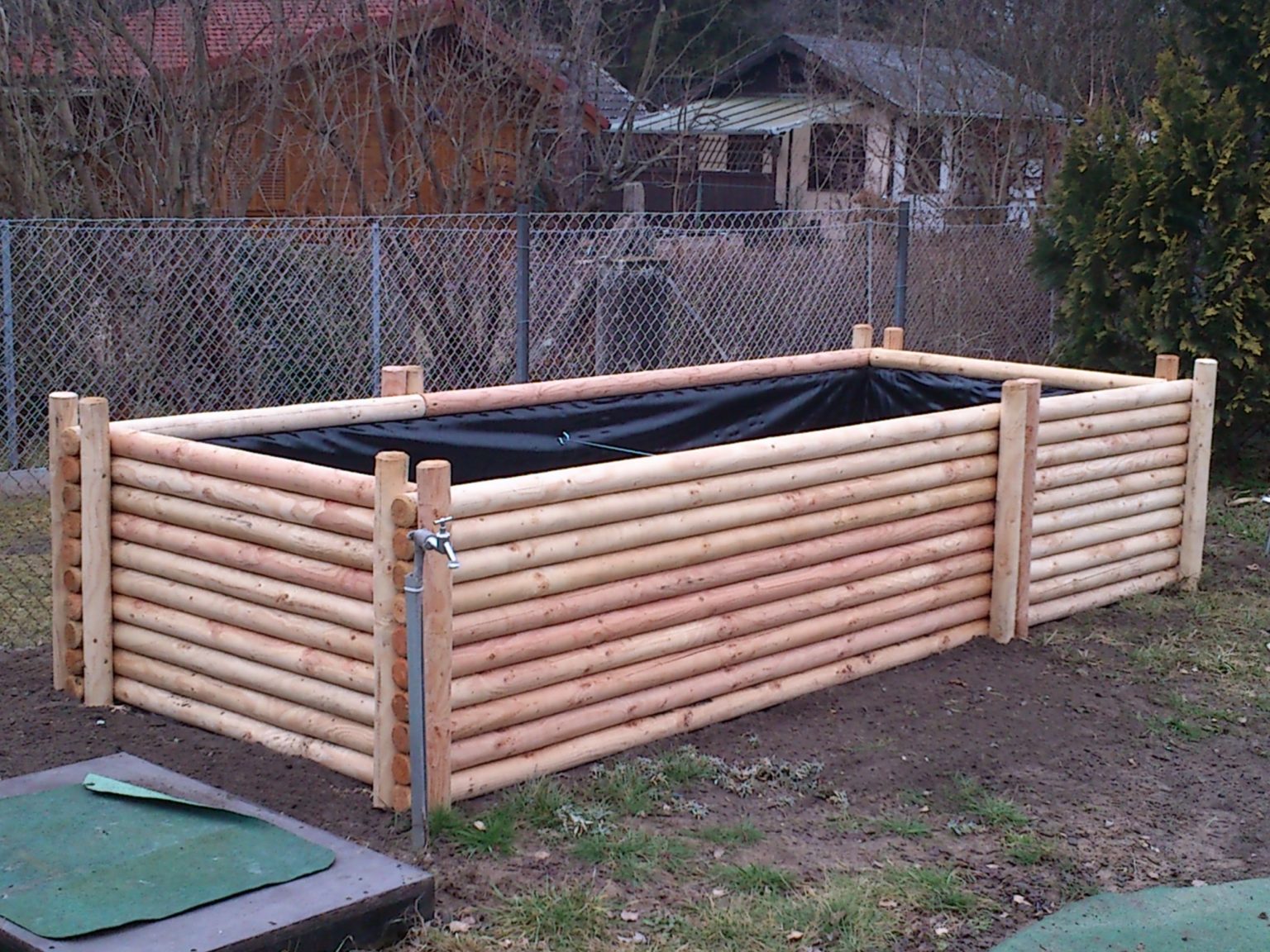 HOCHBEET, Größe 2 3,38 x 1,30 x 0,70m vormontierter Bausatz aus