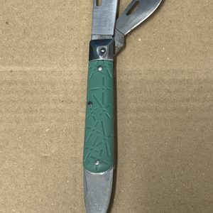 Okuliermesser, Veredelungsmesser mit Rindenlöser, Grün/Kunststoff, Doppelklingen -Akemaio