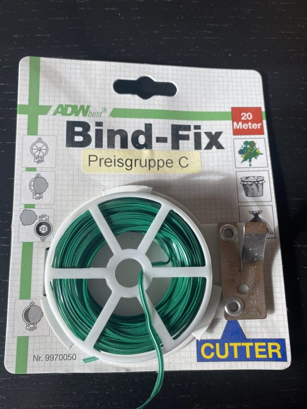 Bind-Fix, Blumenbindedraht, Bindematerial, in grün, 20m -ADWbest