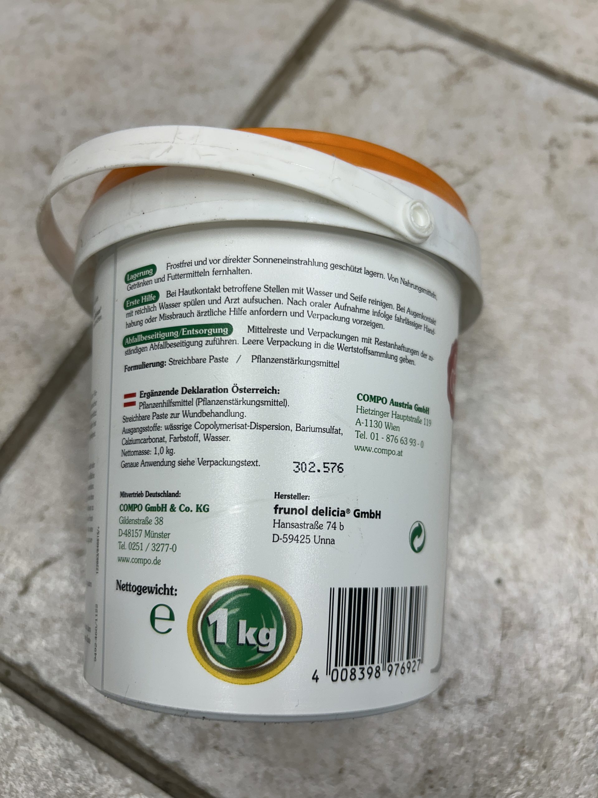 Lac Balsam, Wundverschlussmittel, Baumwachs für Veredlungen, 1kg -Compo – Bild 4